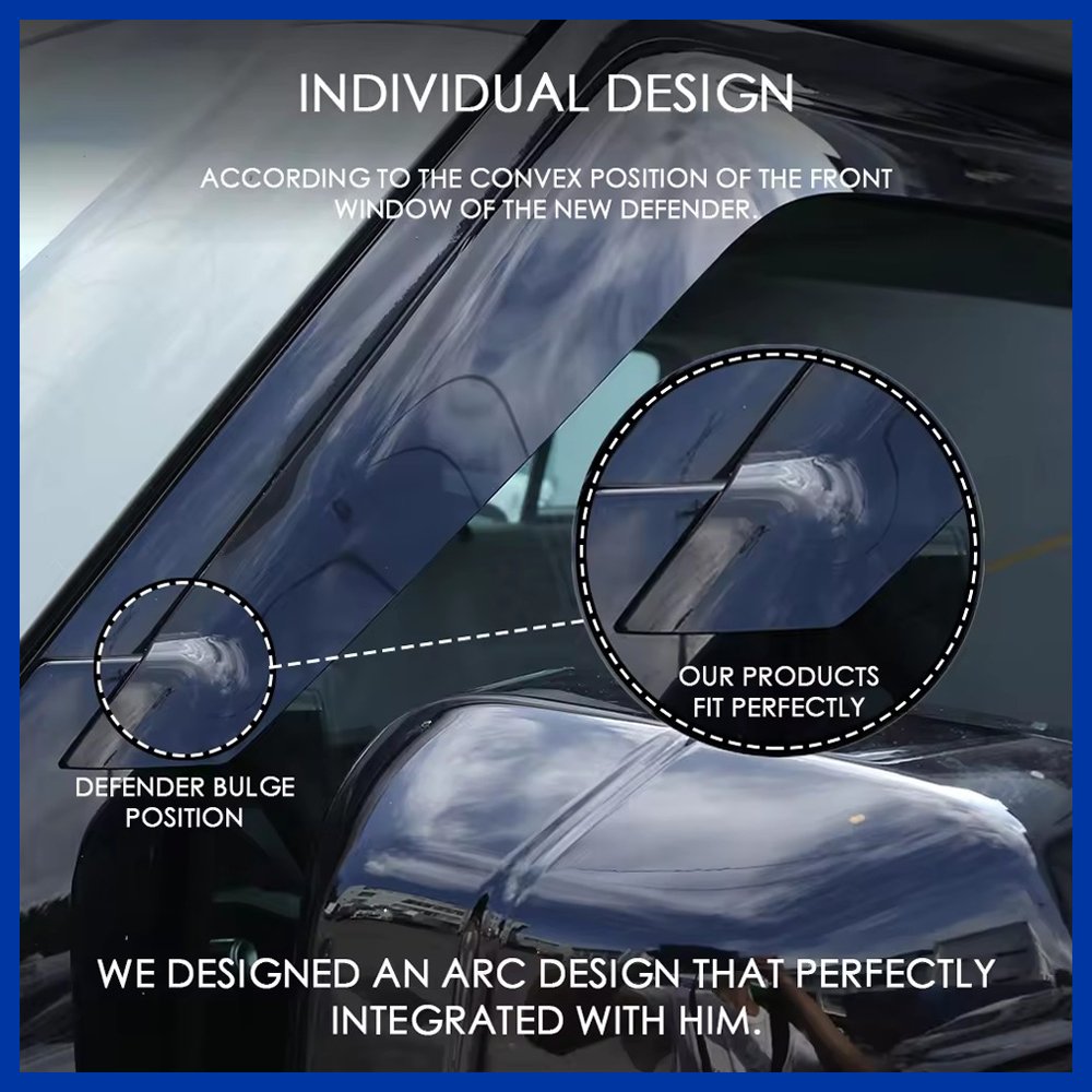 4-Pcs Windows Sun Visor Customizable ABS/PS/PC Car Rain Guard Car Window Shield for Audi 19 Q3
