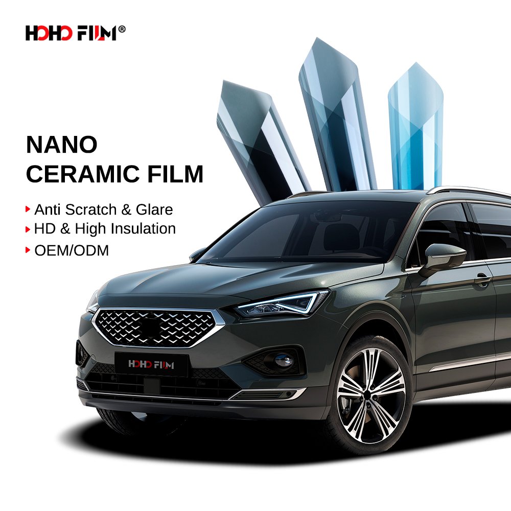 HOHOFILM Solar Sun Control Car Window Film Heat Resistant Privacy Protection Nano Ceramic Window Solar Film Carbon Tint for Car