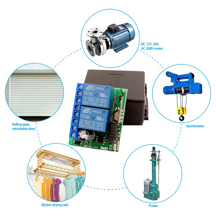 433MHz / 315MHz Wireless Rf Receiver Relay Switch DC 12V Relay 2 Channel Receiver Module 1527 Learning Code
