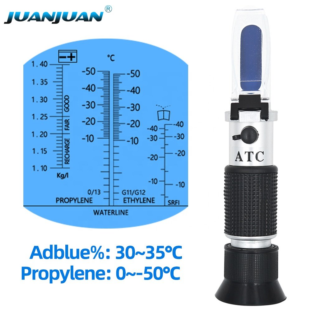 Portable Handheld Refractometer Car Battery Fluid Freezing Point Antifreeze Tester Coolant Refractometer Refractometer