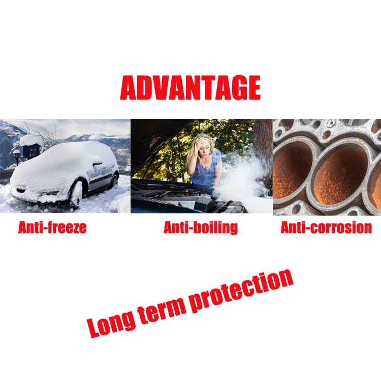 Motorcycles Cars Trucks 4L Antifreeze Radiator Coolant for Engine Green Color Red Blue Bottle