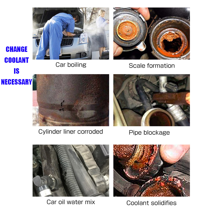 Motorcycles Cars Trucks 4L Antifreeze Radiator Coolant for Engine Green Color Red Blue Bottle
