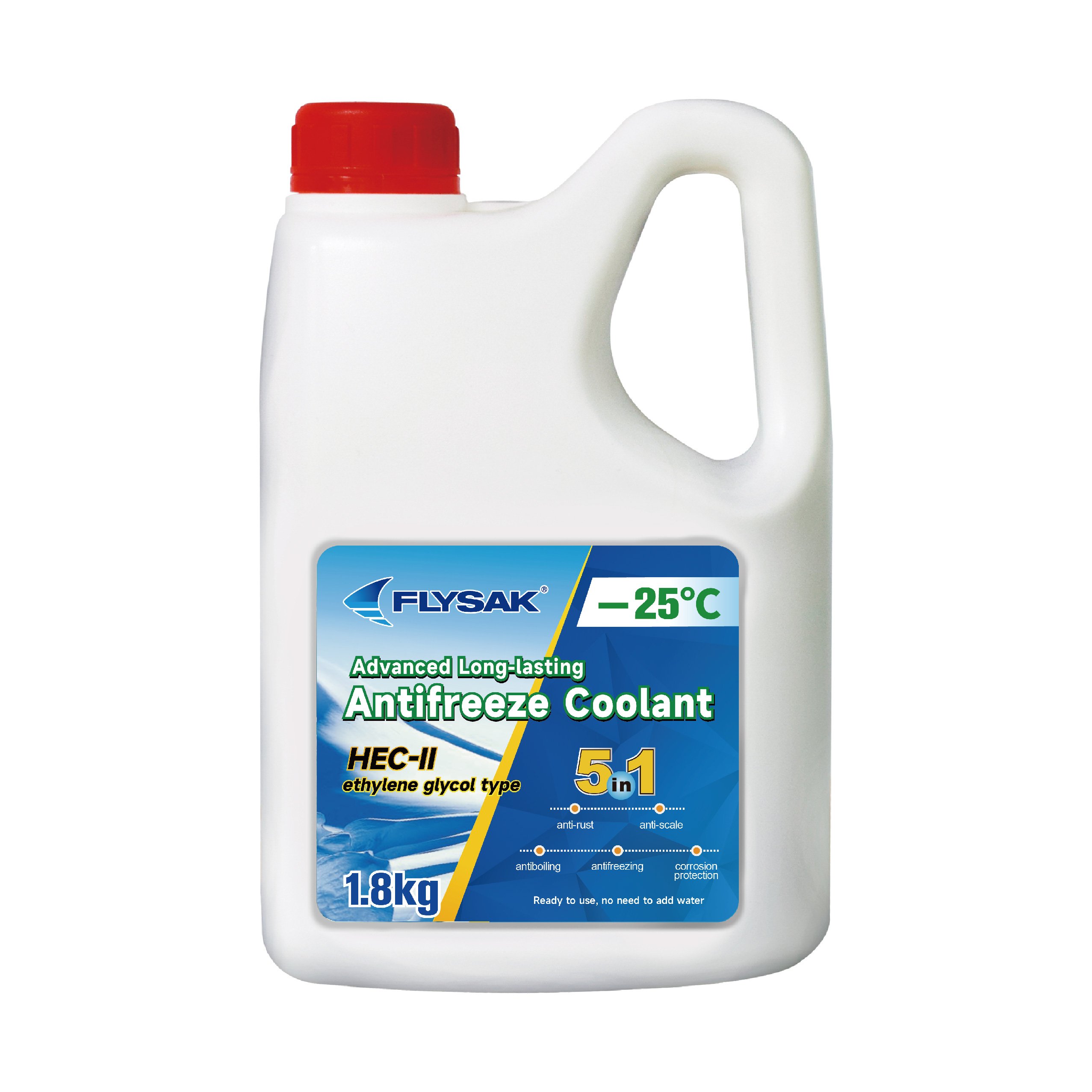 OEM Organic Synthetic Antifreeze Coolant -25°C High Performance Multi-Color (Red/Green) for Cars 2kg/4kg Factory Direct