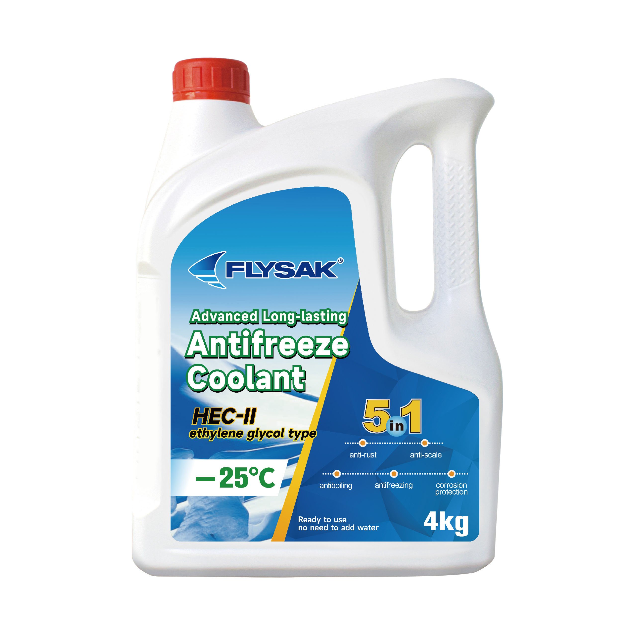 OEM Organic Synthetic Antifreeze Coolant -25°C High Performance Multi-Color (Red/Green) for Cars 2kg/4kg Factory Direct