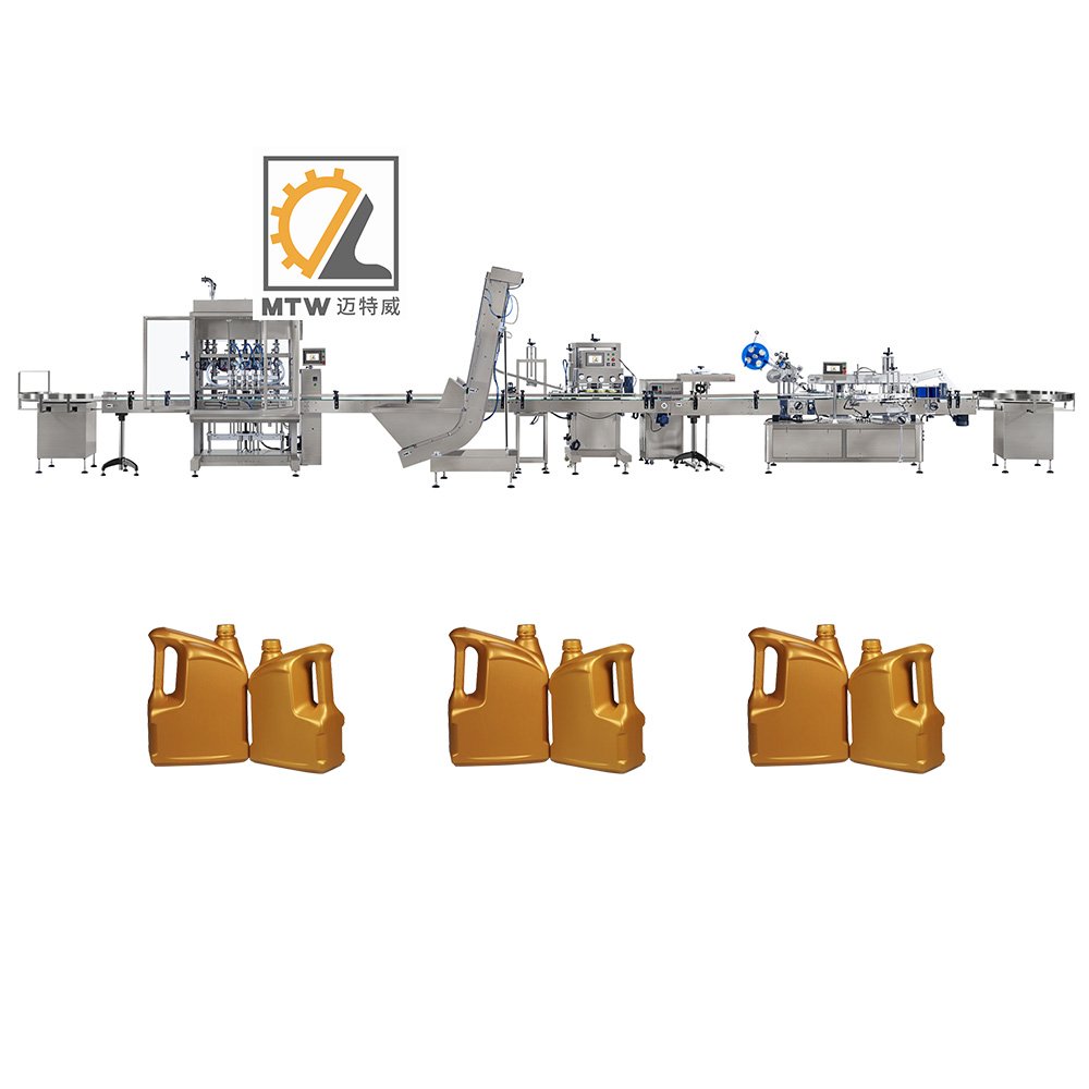 MTW Automatic Piston Bottle Lubricating Car Oil Engine Oil Filling and Packing Machine