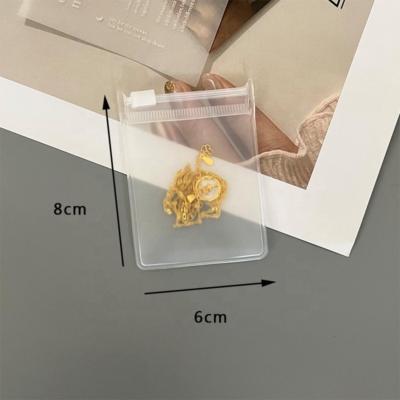 Eva PVC Zipper Bag for Jewelry Frosted Mini Size Clear Bag With Logo Mini Ziplock Accessories Packaging Food Package Bags