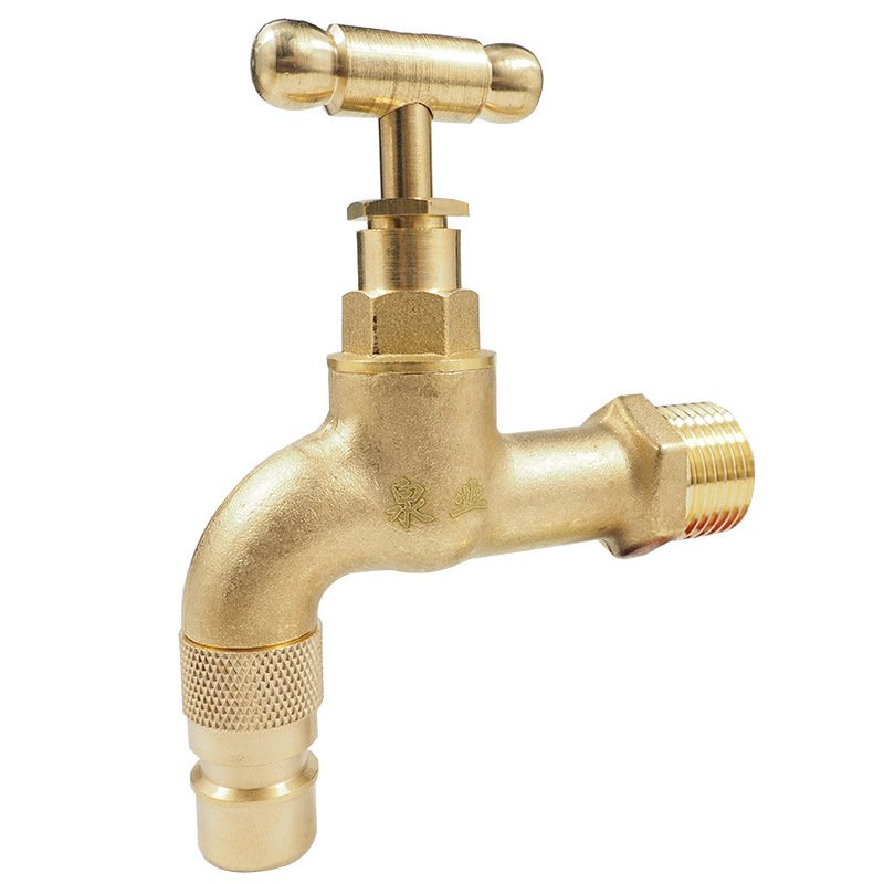 Full Brass Washing Machine Outdoor Classic Faucet Outdoor Antifreeze Lock Anti-Theft Water 1/2" Thread Antifreeze Brass Faucet