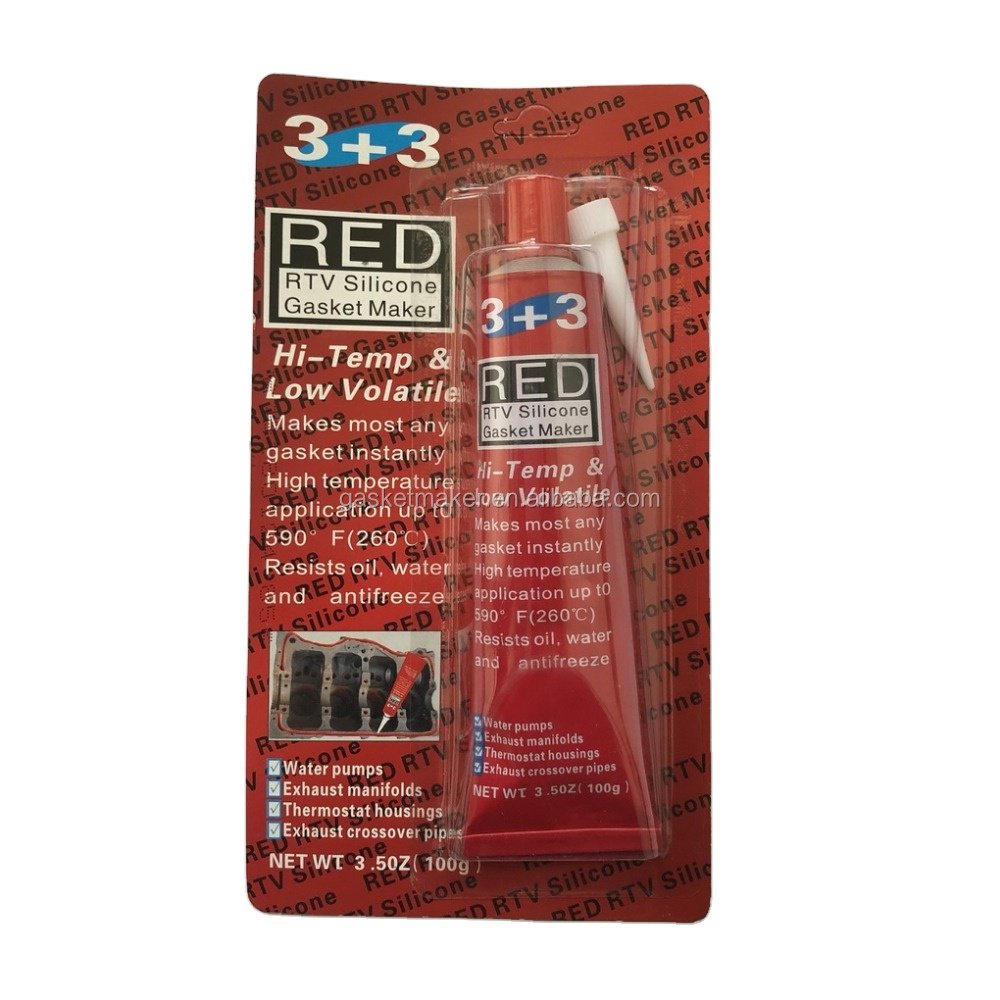 Owned Factory Production Red Color Low Price Resist Oil Water and Antifreeze RTV Gasket Maker Sealants