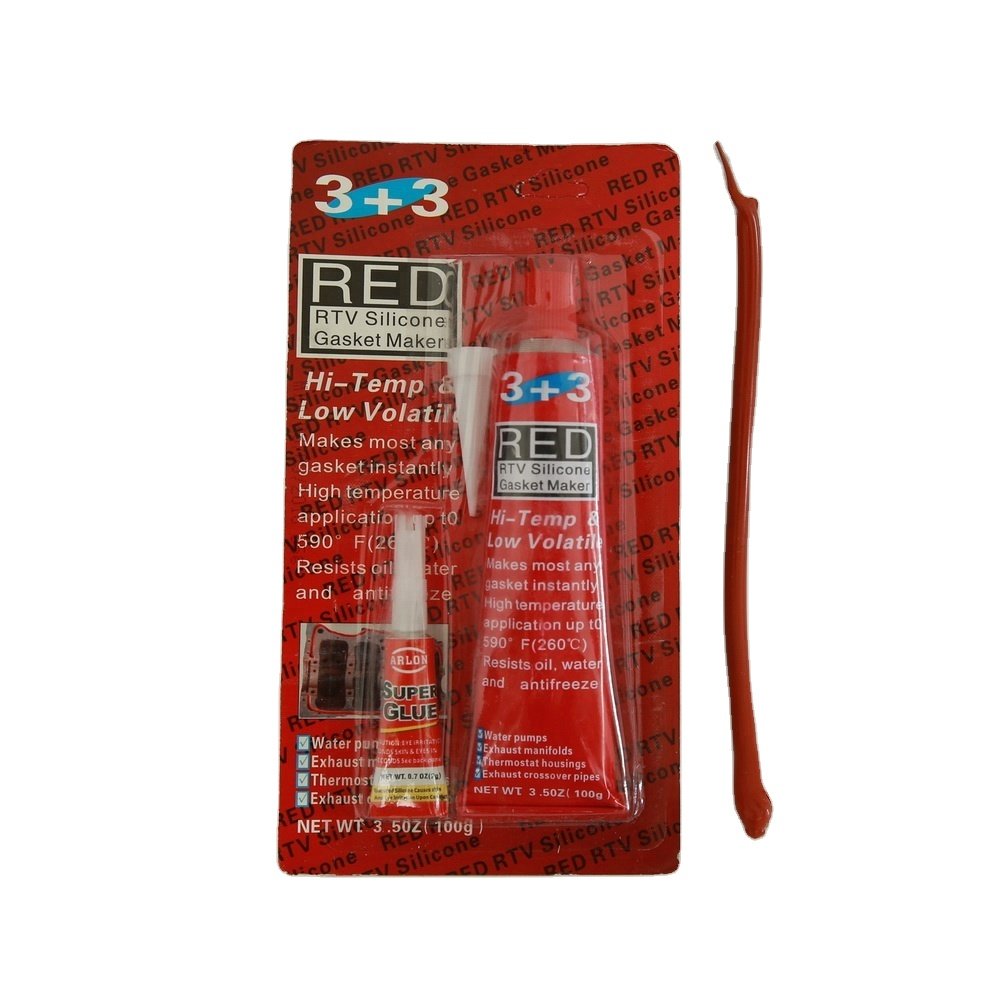 Owned Factory Production Red Color Low Price Resist Oil Water and Antifreeze RTV Gasket Maker Sealants