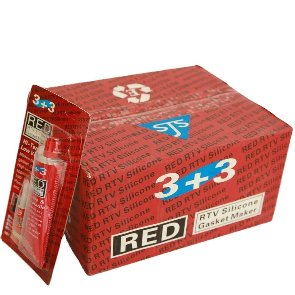 Owned Factory Production Red Color Low Price Resist Oil Water and Antifreeze RTV Gasket Maker Sealants