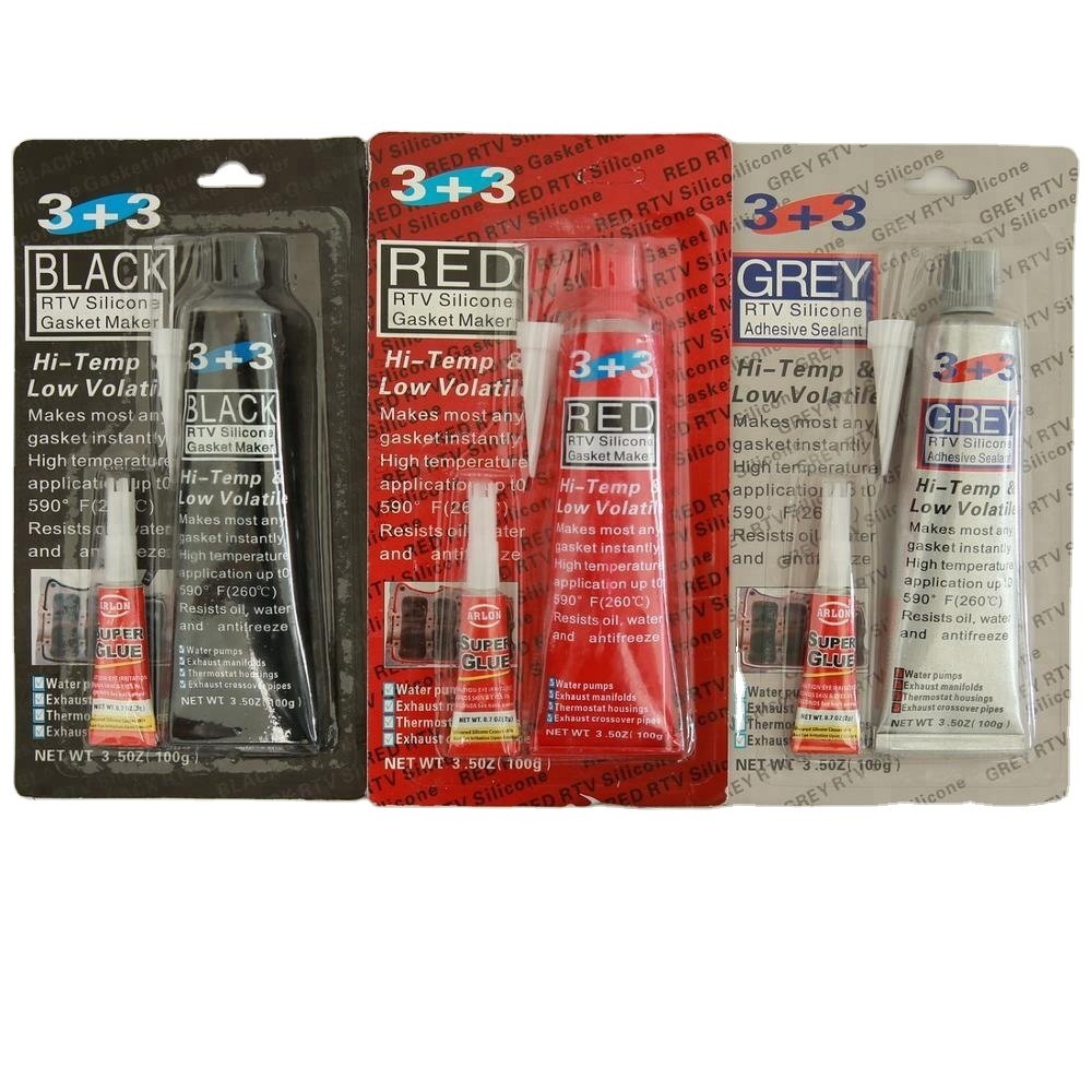 Owned Factory Production Red Color Low Price Resist Oil Water and Antifreeze RTV Gasket Maker Sealants