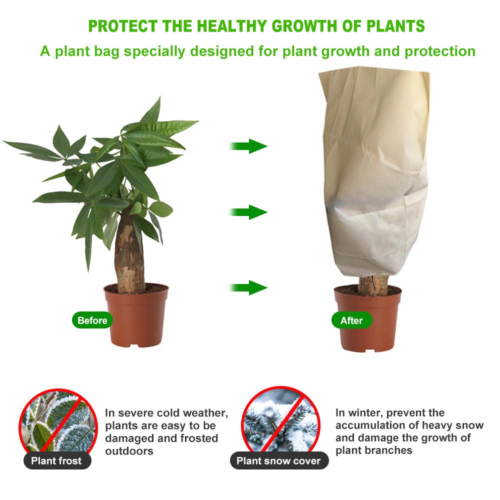 New Arrival Sale Plant Cold Cover Non-woven Plant Protection Cover Bag Winter Tree Anti Freeze Protective Cover