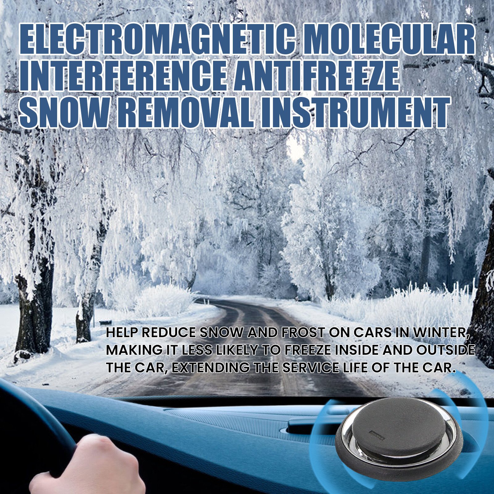 Electromagnetic Molecular Interference Antifreeze Snow Removal Instrument, Automatic Car Snow Removal Device, Portable Air Fresh