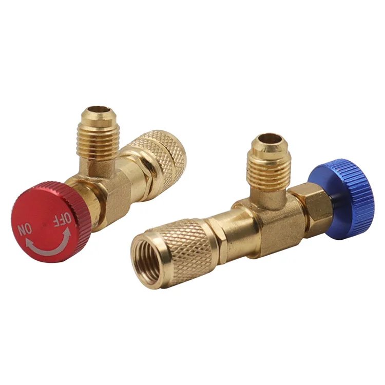 Air Conditioning Fluoride Flow Switch R22 R410 Antifreeze Hand Safety Valve Made of All Copper Material