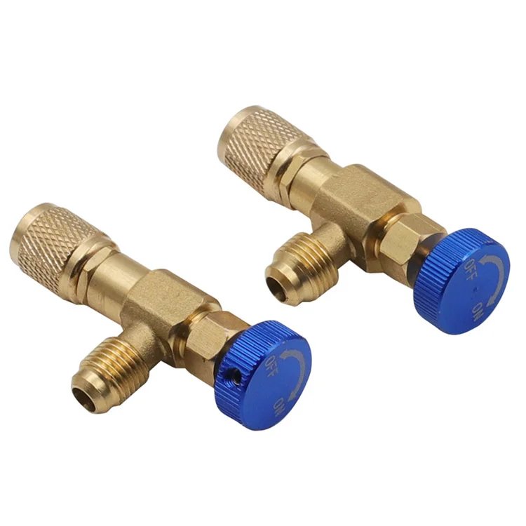 Air Conditioning Fluoride Flow Switch R22 R410 Antifreeze Hand Safety Valve Made of All Copper Material