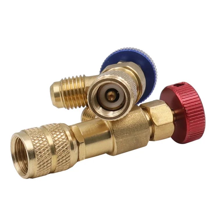 Air Conditioning Fluoride Flow Switch R22 R410 Antifreeze Hand Safety Valve Made of All Copper Material