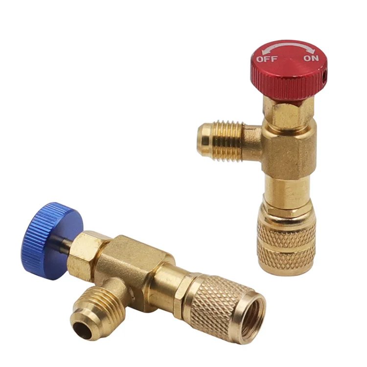 Air Conditioning Fluoride Flow Switch R22 R410 Antifreeze Hand Safety Valve Made of All Copper Material
