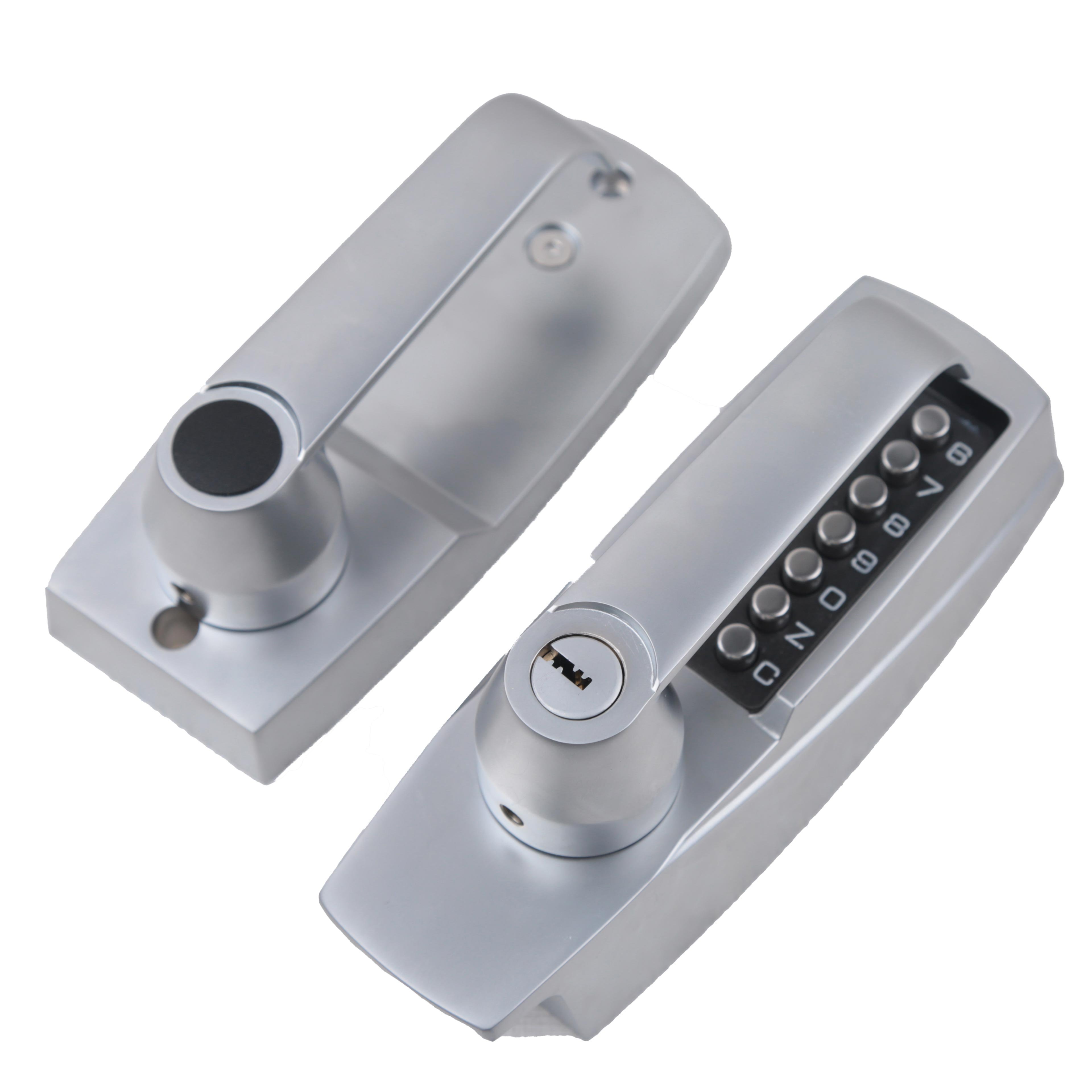 Single Latch Mortise Lock Chrome Key Push Button Mechanical Code Lock Equipment Safety Lock with Handle