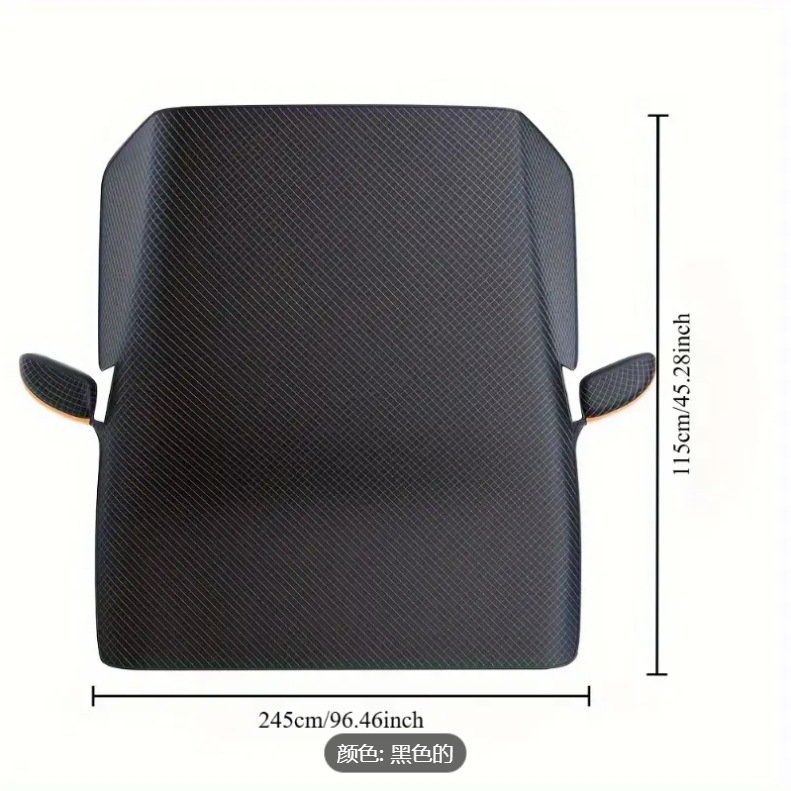 Black Car Snow Shield Front Windshield Sun Shield Glass Sun Visor Thick Magnetic Snow Cover Antifreeze Half Cover
