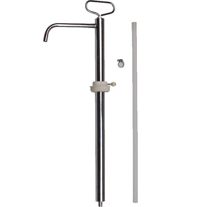 Hand Oil Pump 304 Stainless Steel Lift Action Chemicals Barrel Pump for 15-55 Gallon Drums with PTFE Seals