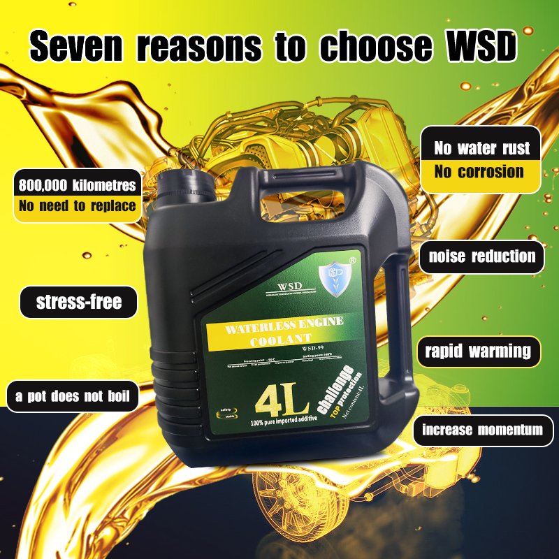 WSD Waterless 4L Antifreeze Motor Liquid Vehicle Engine Coolant Radiator for Car