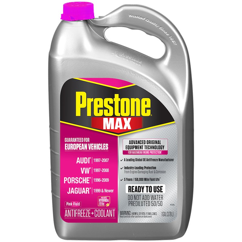 AF6410 Prestone MAX European Vehicles (Pink) Antifreeze + Coolant 1 Gallon 3.78L