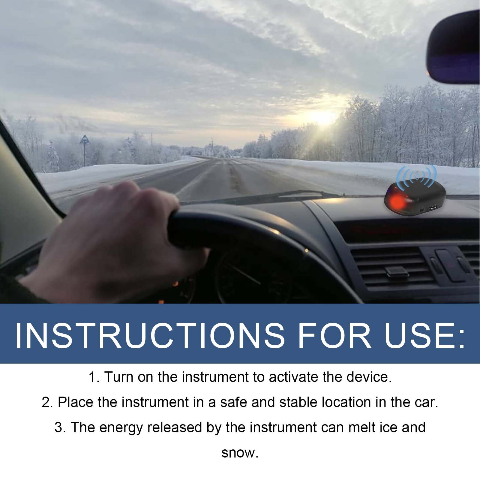 Electromagnetic Molecular Interference Antifreeze Snow Removal Instrument, Automatic Car Snow Removal Device, Portable Mini Air