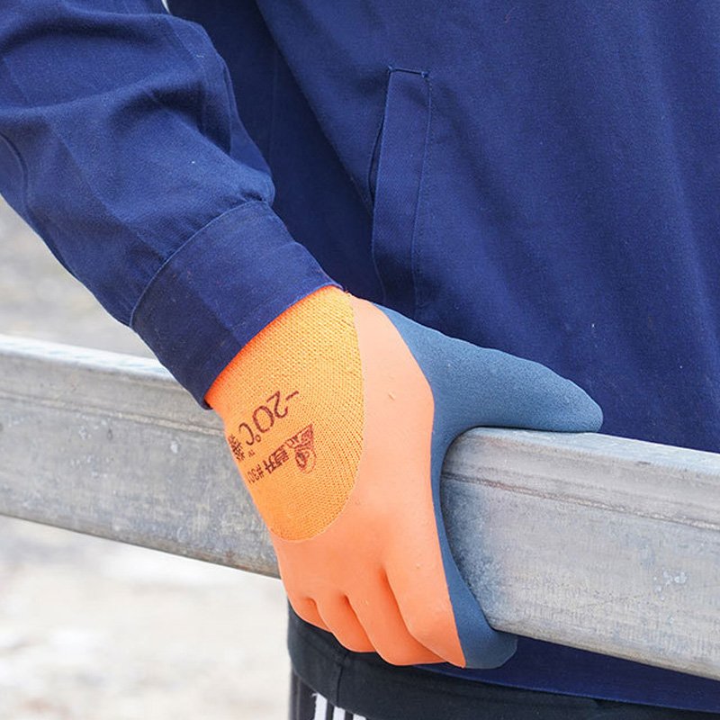 Industrial Hardware Antifreeze Thickened Anti-glue Anti-skid Anti-outdoor Winter Immersion Work Gloves Wholesale Customization