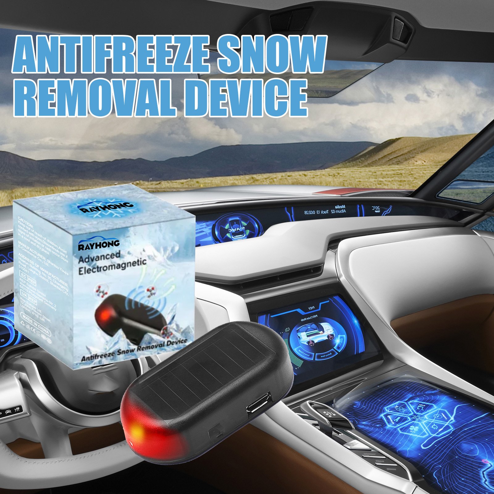 Wholesale Rayhong Car Windshield Rearview Mirror Defrosting Fast Melting Portable Antifreeze And Snow Removal Device