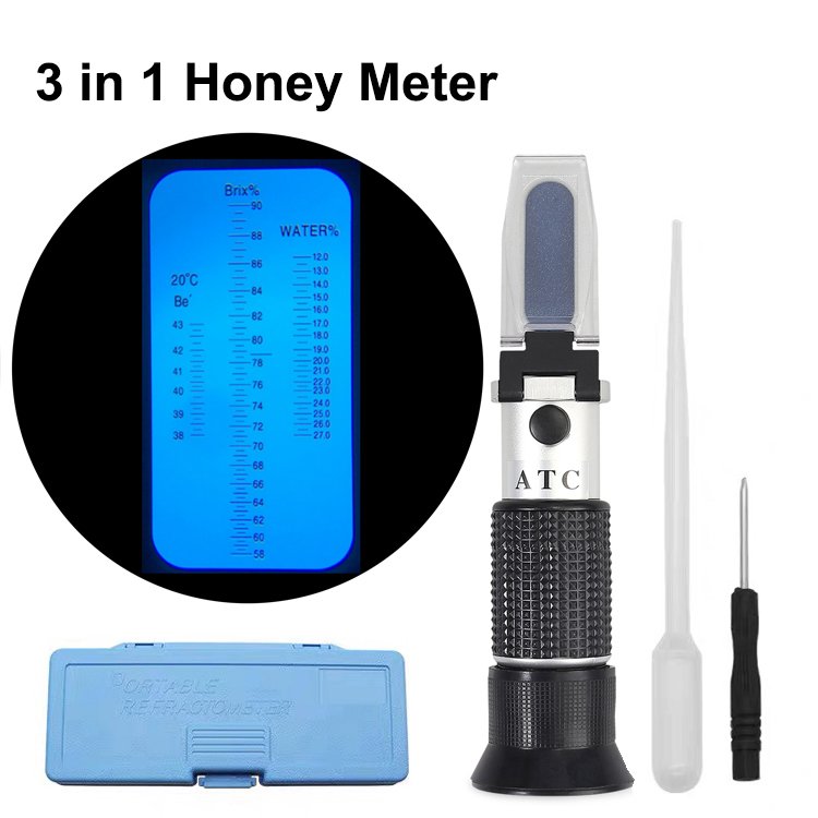 High Quality Handheld Refractometer From China Honey Pure Aluminum Styles Brix Test Function ATC Compliant