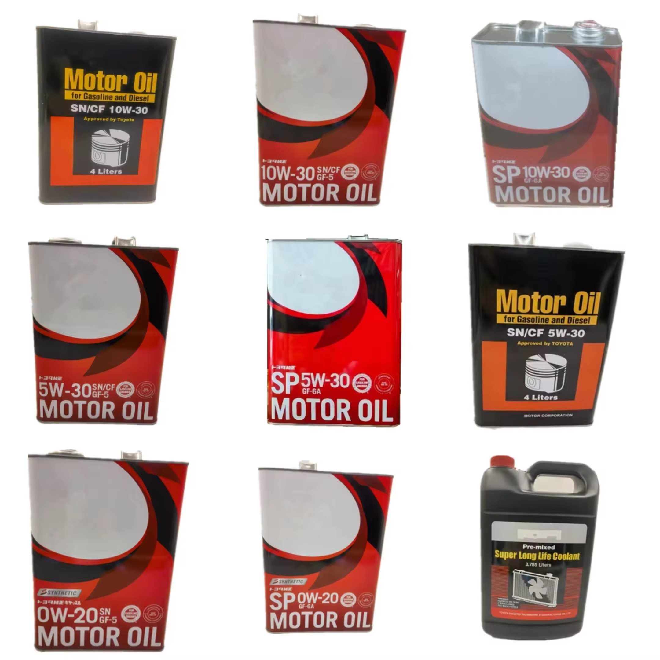 Super Long-Life Toyota 3.785L Antifreeze Fluid 08889-80061 Coolant SAE Certified Toyota Grease Liquid
