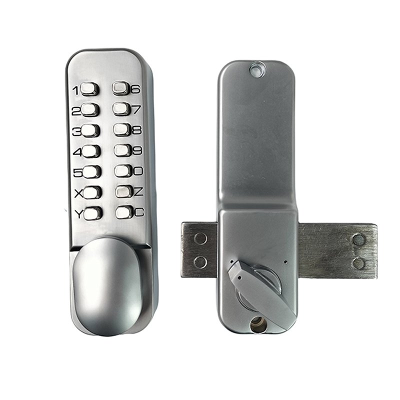 Outdoor Waterproof Courtyard Door Lock Zinc Alloy Push Button Mechanical Lock Square Latch Cabinet Lock
