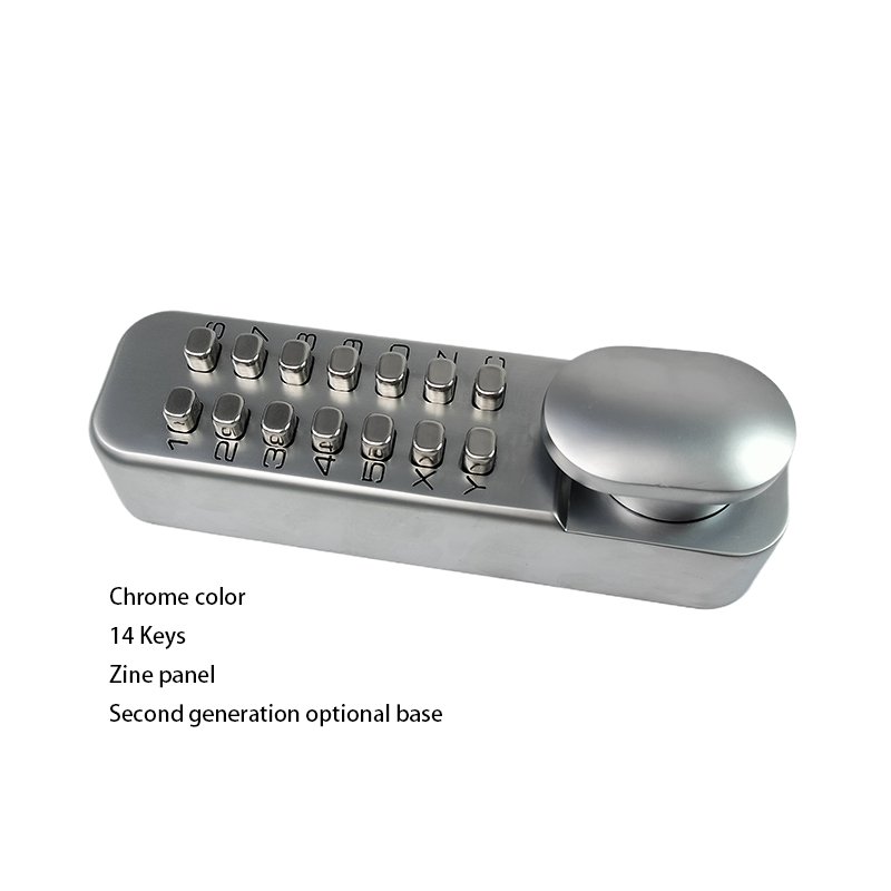 Outdoor Waterproof Courtyard Door Lock Zinc Alloy Push Button Mechanical Lock Square Latch Cabinet Lock