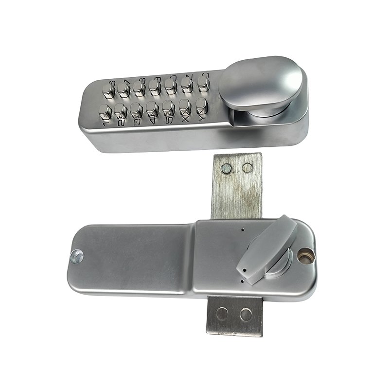 Outdoor Waterproof Courtyard Door Lock Zinc Alloy Push Button Mechanical Lock Square Latch Cabinet Lock