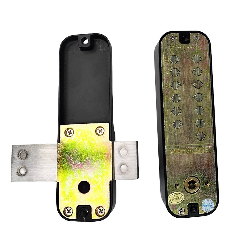 Outdoor Waterproof Courtyard Door Lock Zinc Alloy Push Button Mechanical Lock Square Latch Cabinet Lock