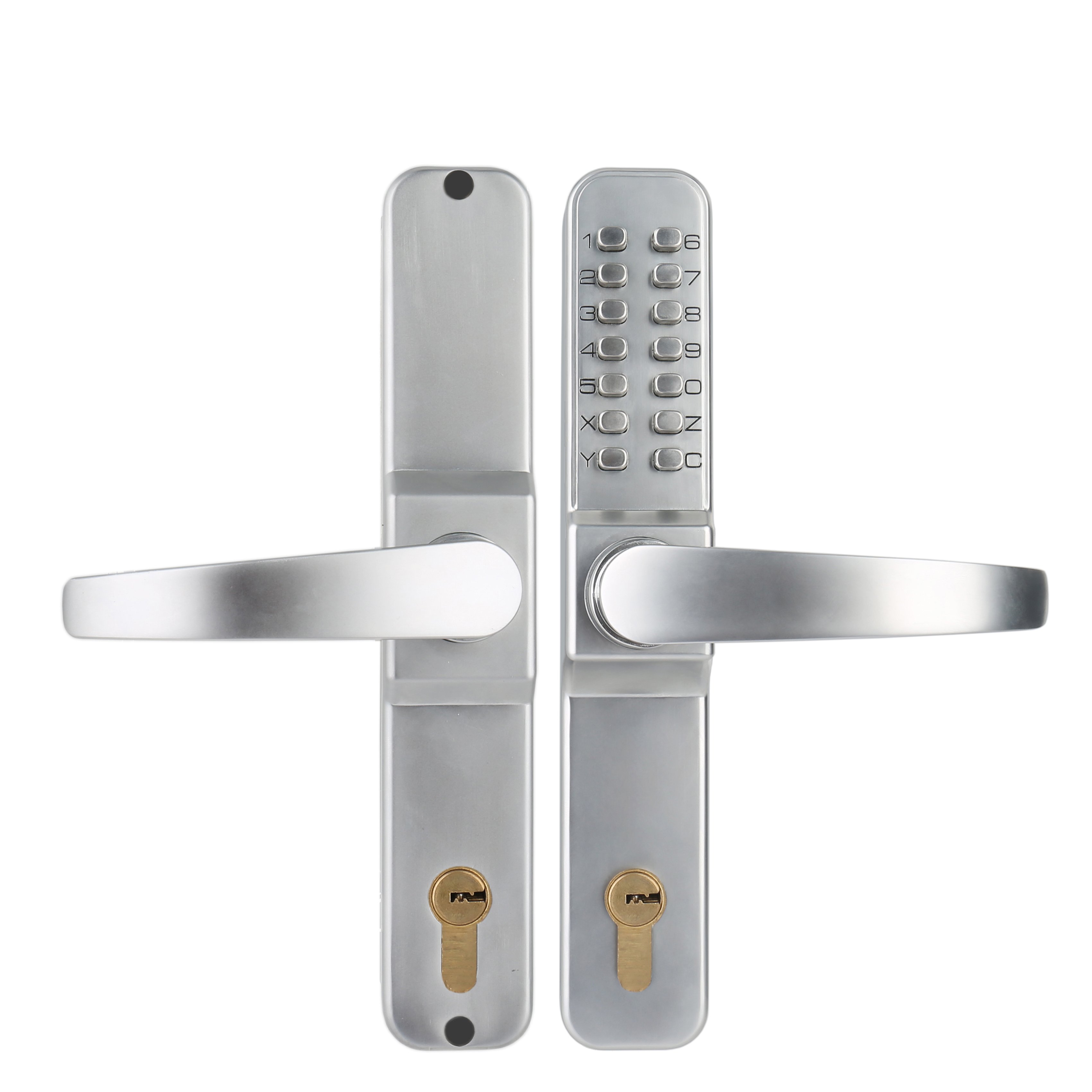 ODM Lock Factory Hight Quality Password Mechanical Digital Push Button Door Lock Chrome Color Lock