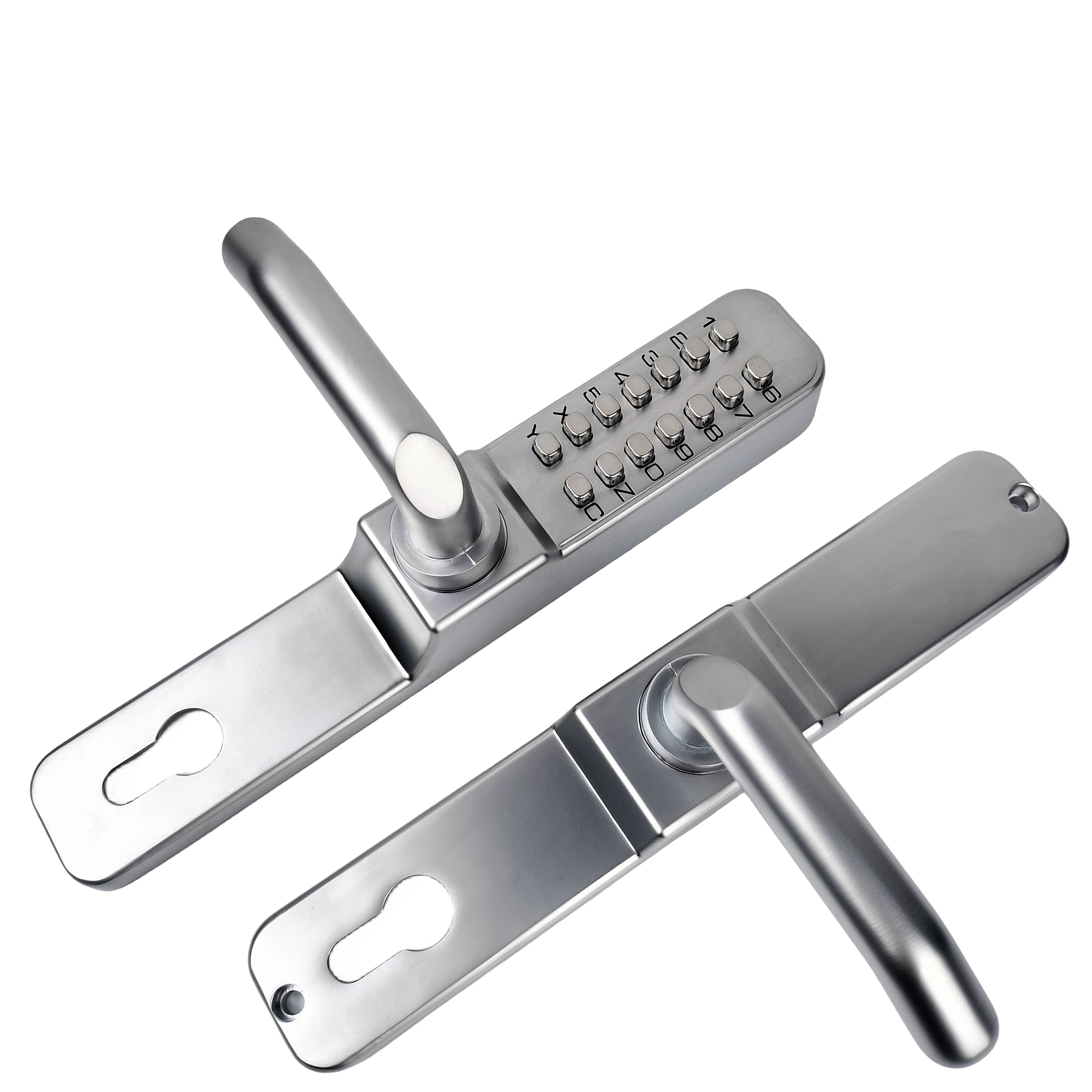ODM Lock Factory Hight Quality Password Mechanical Digital Push Button Door Lock Chrome Color Lock