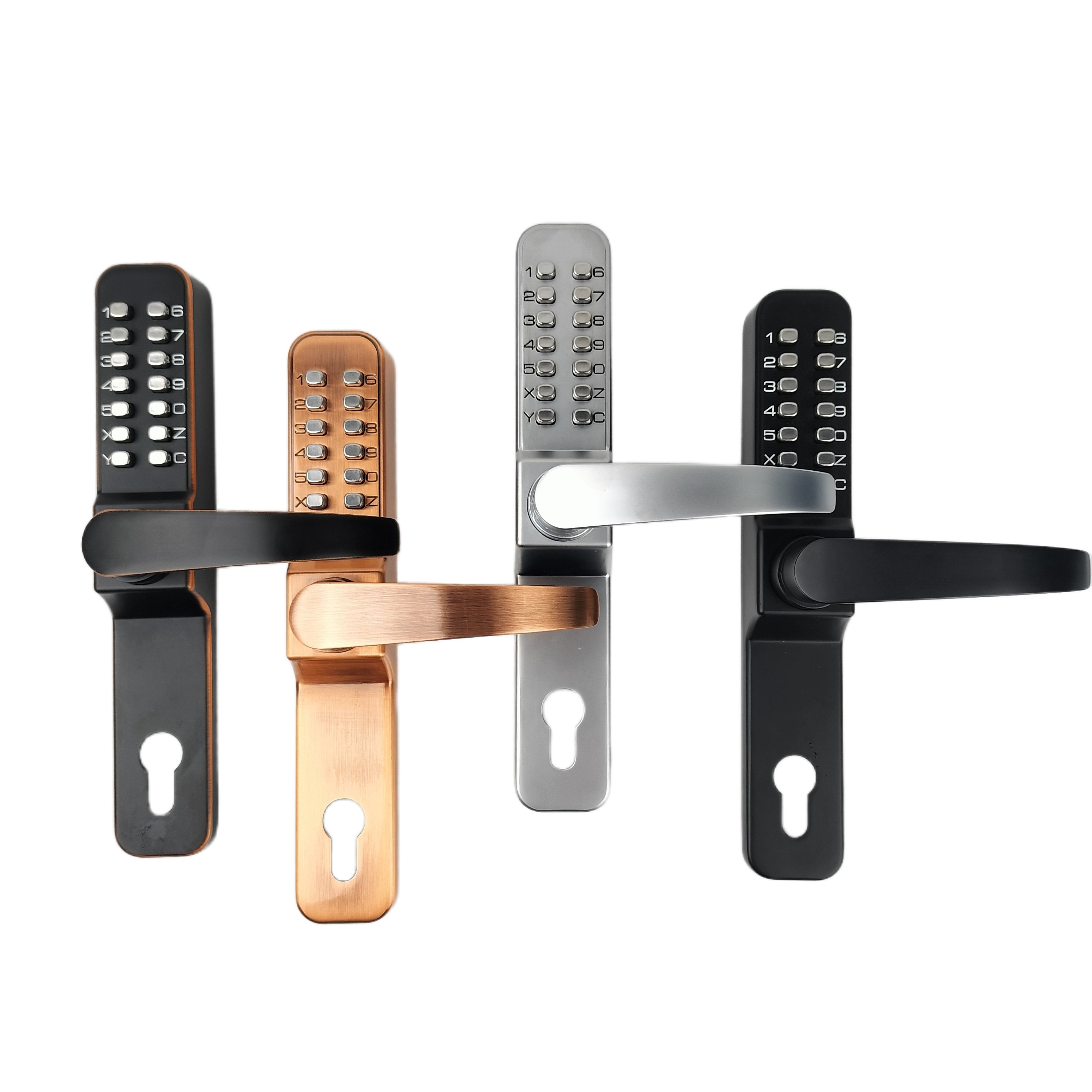 ODM Lock Factory Hight Quality Password Mechanical Digital Push Button Door Lock Chrome Color Lock