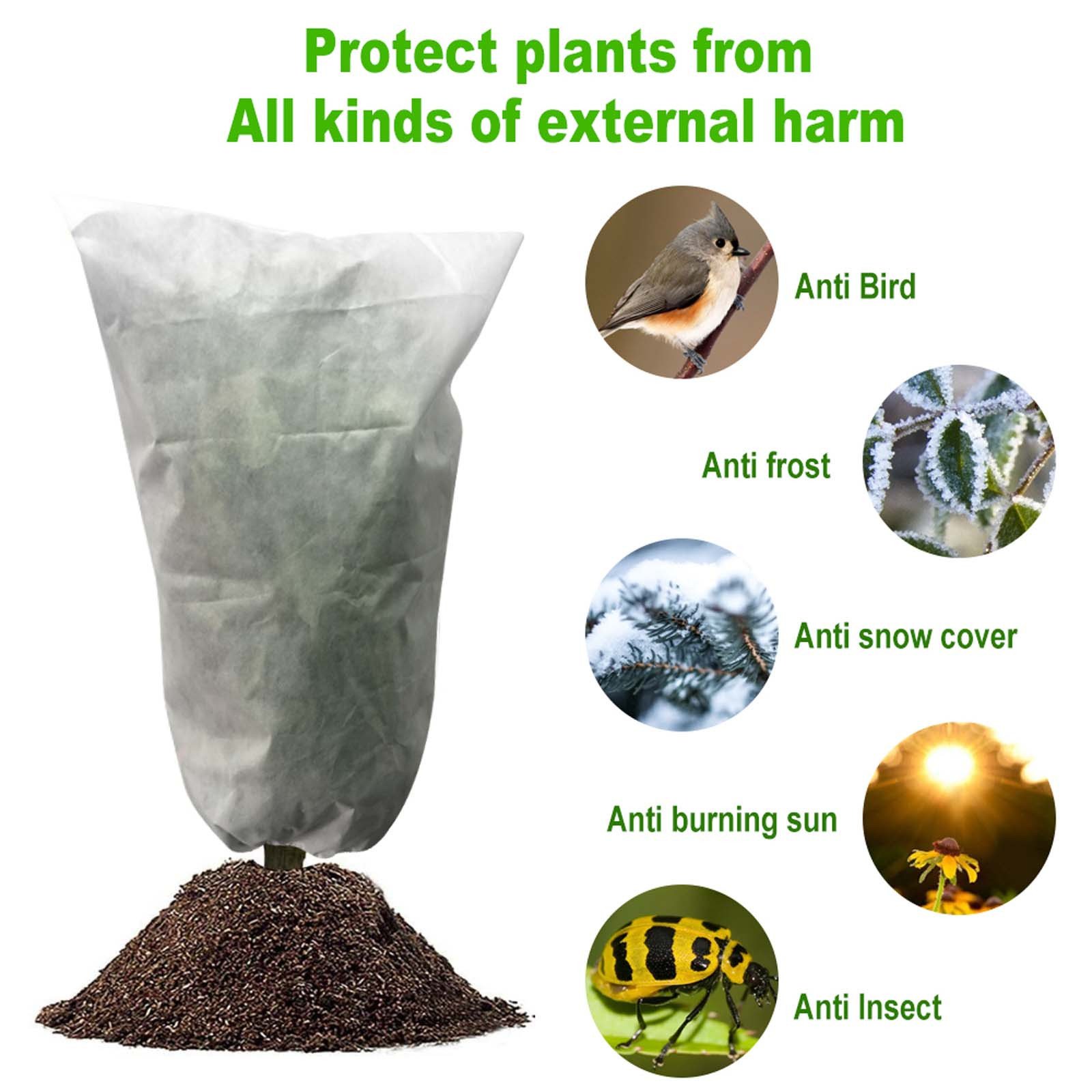 Plant Frost Covers Winter Tree Protection Frost Covers Garden Greenhouse Anti Frost Plant Cover
