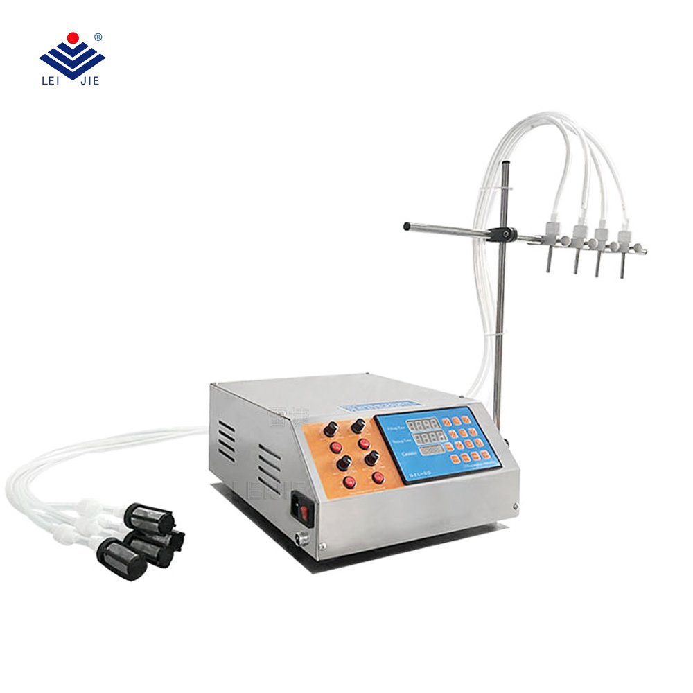 Semi-Automatic Diaphragm Pump Machine Vials Bags Jars Electric Motor Cosmetic Chemical Water
