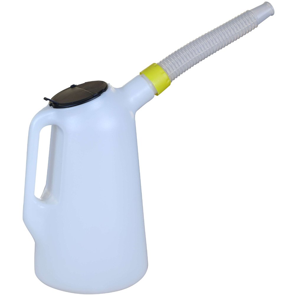 Double Cap Oil Measuring Jug 3 Litre Polyethylene Plastic Fuel Water Pitcher 3L Oil Safe Transport Container