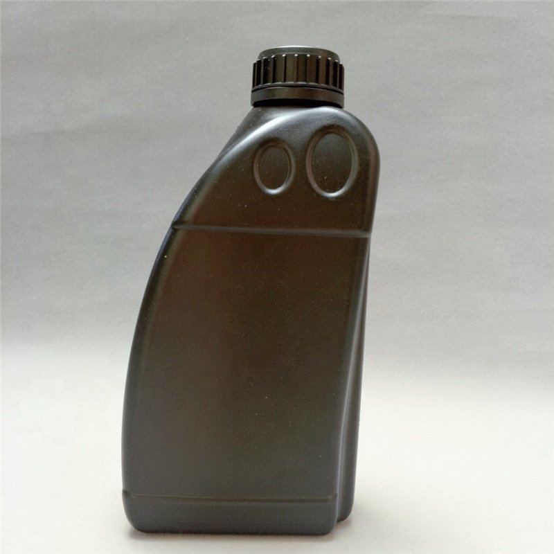 PE Portable square Flat Plastic Pot 1000ml 1L Oil Bottle Car Wash Liquid Antifreeze Lubricant Bottle with Transparent Level Line