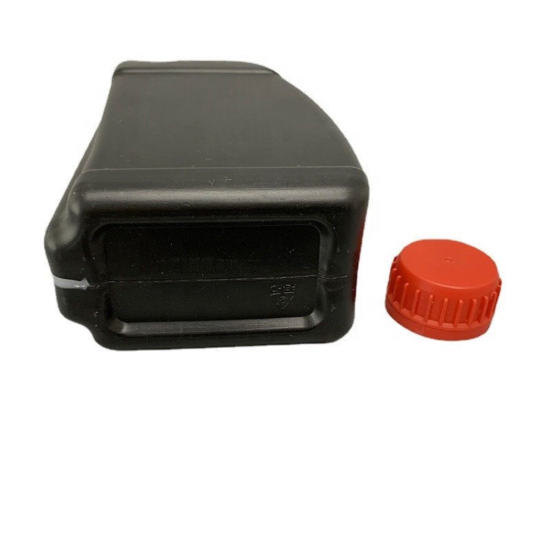 PE Portable square Flat Plastic Pot 1000ml 1L Oil Bottle Car Wash Liquid Antifreeze Lubricant Bottle with Transparent Level Line