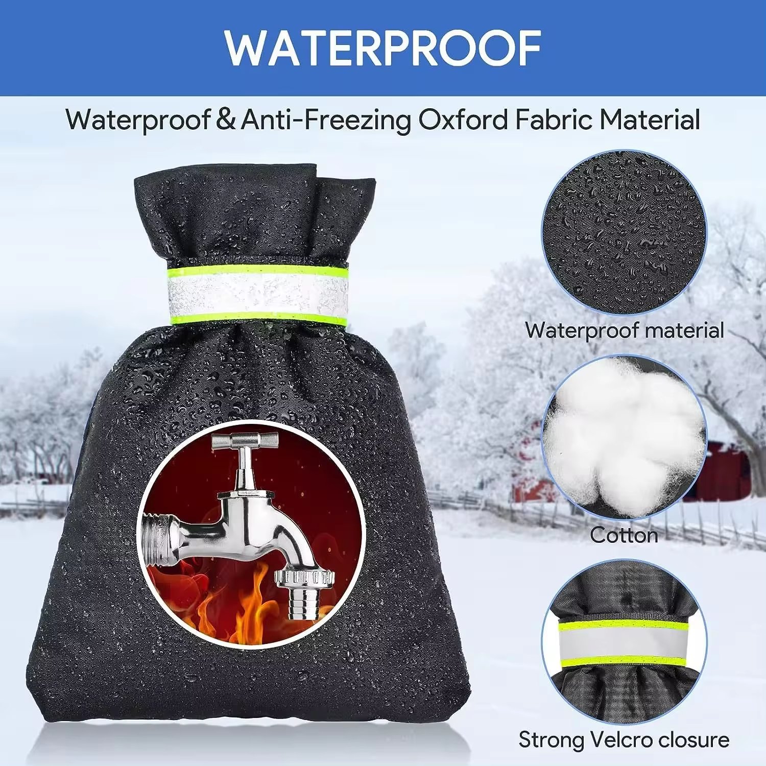 4 Packs 21*17 Wholesale Reusable Insulation Frost Free Antifreeze Spigot Pipe Freeze Thickened Outdoor Faucet Covers for Winter