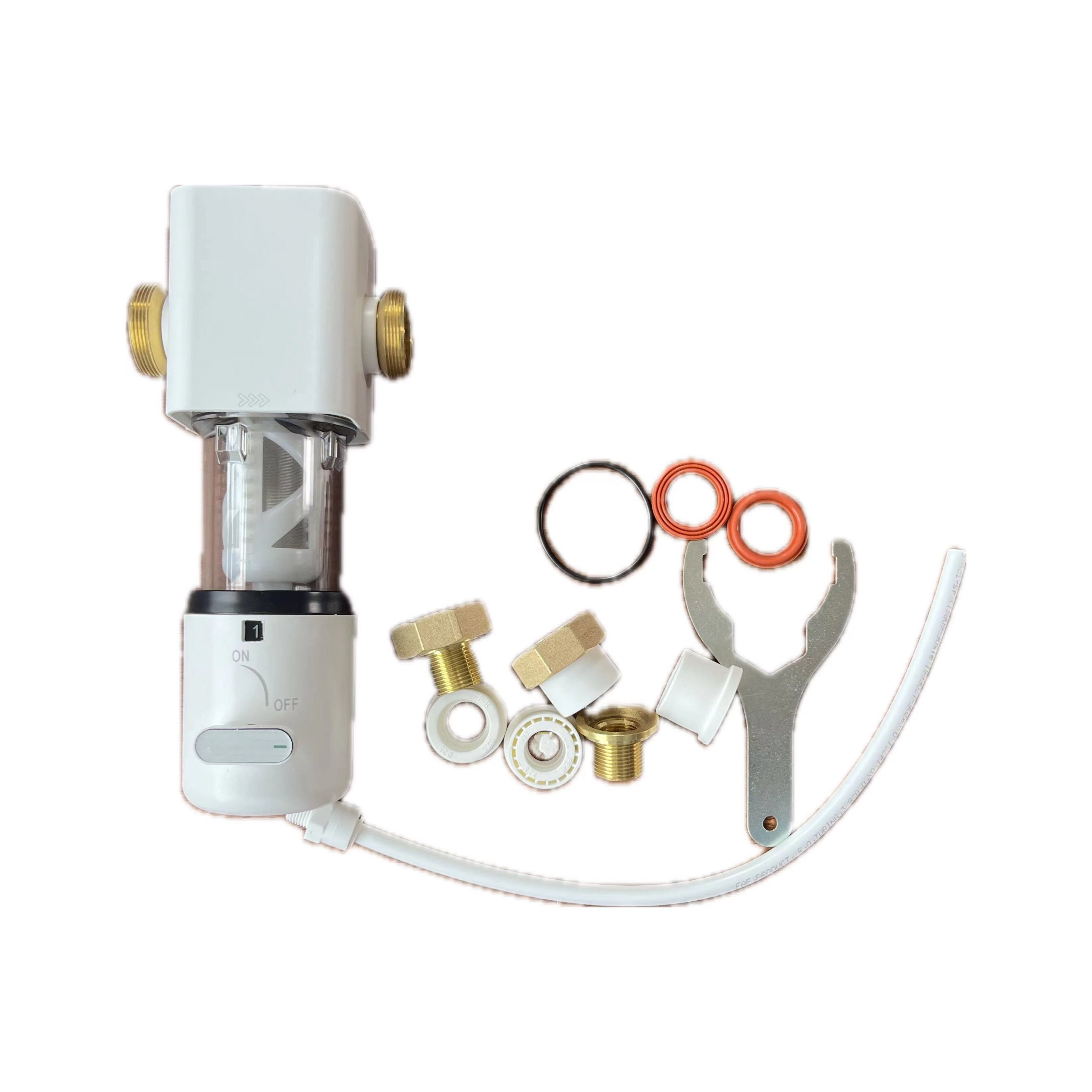 Brass+Plastic Water Prefilter With Accessories 1/2"-3/4" 15-20 Antifreeze Self-Cleaning With Records