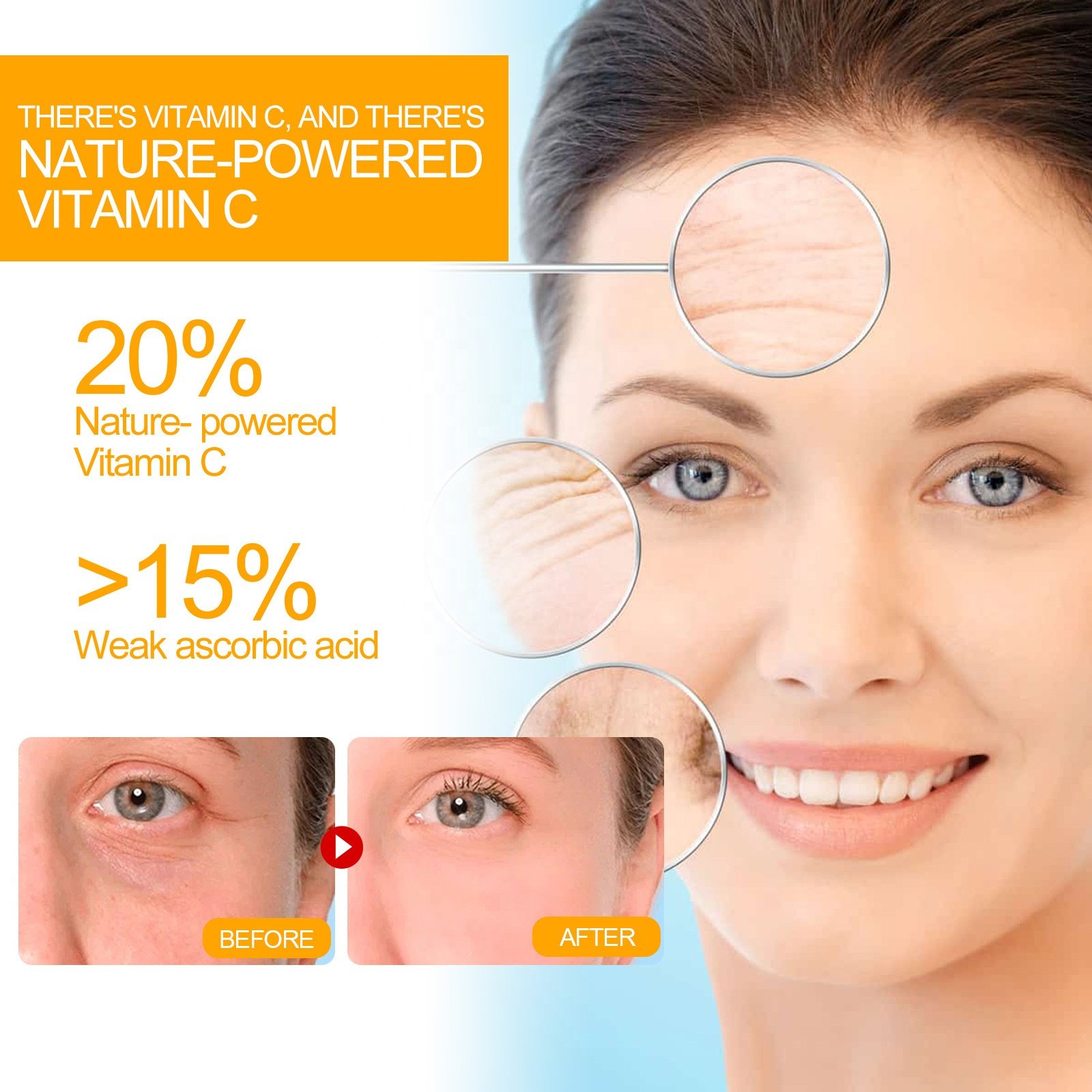 Vitamin C Anti Aging Essence Lighten Neck Wrinkles Firmen Face Wrinkles Anti Wrinkle Face Serum