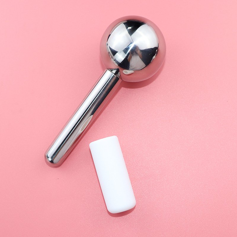 Custom Stainless Steel Facial Massage Ice Globe Cooling Facial Massage Roller Ice Globes for Face