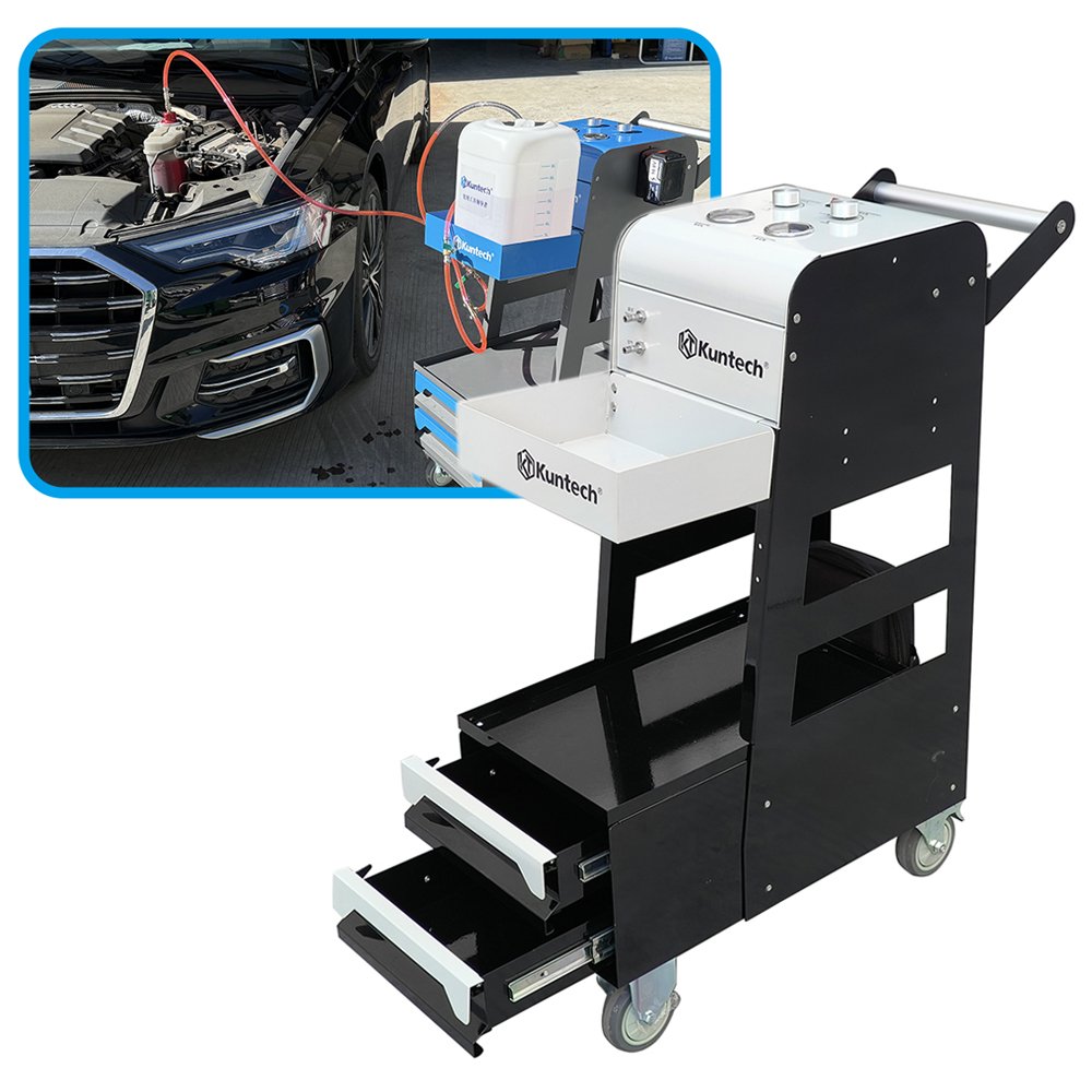 KT6261 Electric Coolant Replacement Machine for Cars Auto Care Equipment with Vacuum & No Exhaust Air Water Tank Leak Detection