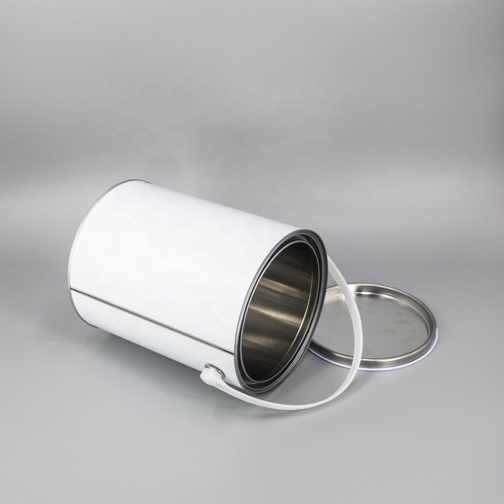 Factory Low Price Sale 5L Tinplate Paint Bucket with Open Lid