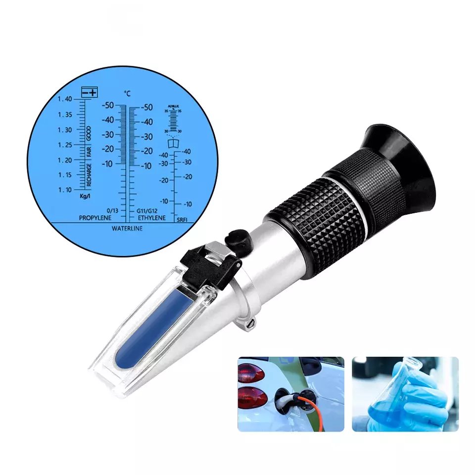 4 in 1 Portable Engine Fluid Glycol Freezing Point Car Battery Automotive Antifreeze Auto Refractometer